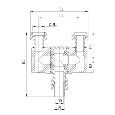 低温三通球阀 DQS-25图纸