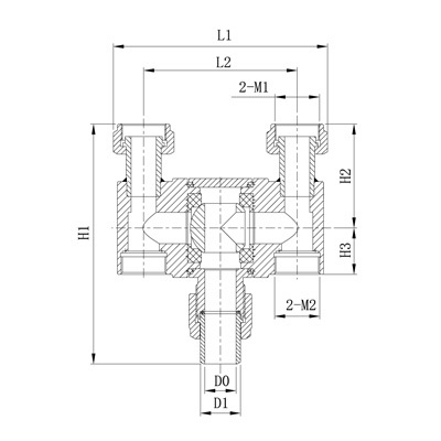 低温三通球阀 DQS-25A图纸
